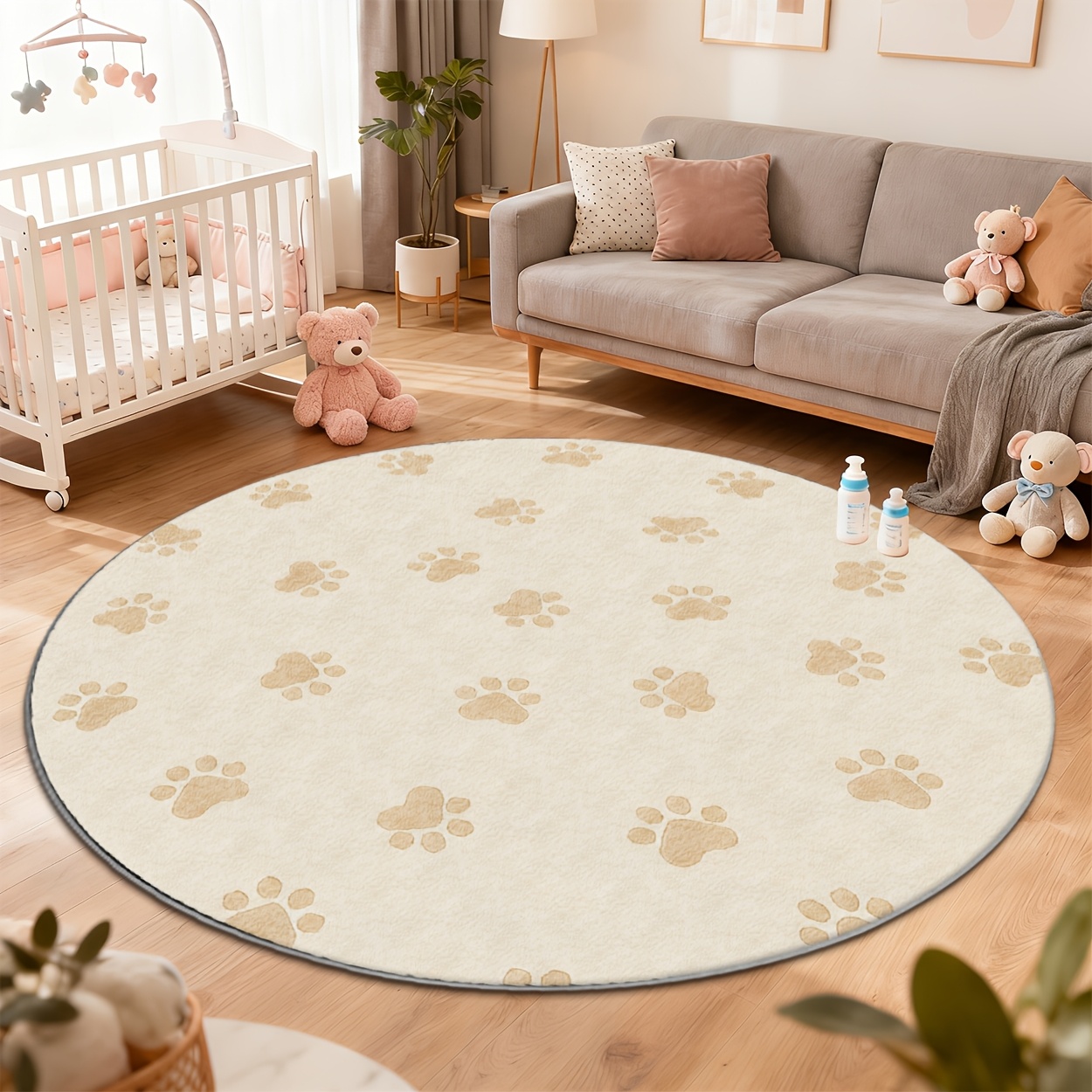 Modern cute paw print round fl - Wholesale Commercial Printing recension och pris